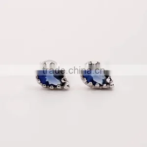 925 Sterling Solid Silver Water Drop Blue White Green and Champagne Zircon Earrings Fashion Women Earrings Jewelry 6790198 thumbnail-3