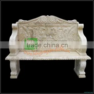 Sunset Red Marble Bench, Garden Bench Cheap thumbnail-1