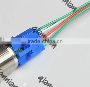 30mm Push Button Switch With Connector , Switch Socket With Cable thumbnail-1