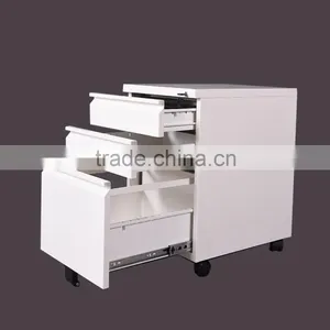 3-drawer Steel Mobile Pedestal / White thumbnail-3