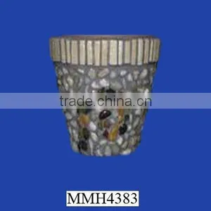 Novelty Terrracotta Mosaic Flower Pot thumbnail-1