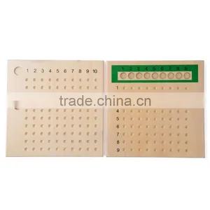 Wooden Math Toy Montessori Multiplication Bead Board thumbnail-5