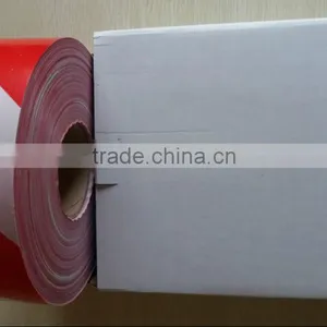Red White PE Safety Warning Tape Non Adhesive Barrier Tape Dispenser Box Packing thumbnail-3