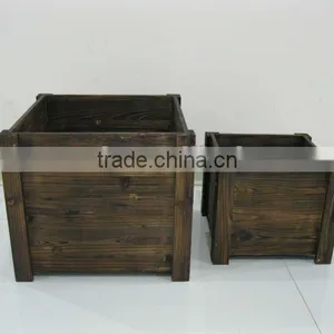Square Wooden Planter thumbnail-1