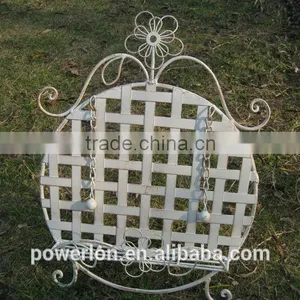 Antique White Foldable Metal Book Disply Rack PL08-6430 thumbnail-2
