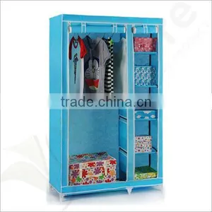 Portable Non-Woven Fabric Wardrobe Cloghtes Storage Cabinet thumbnail-1