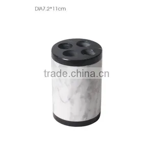 Two Combine White and Black Inartificial Marble Stone Toothbrush Holder thumbnail-1