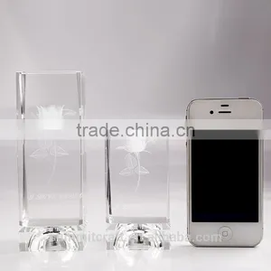 3d Laser Crystal Engraving Rose Valentine Gift thumbnail-4