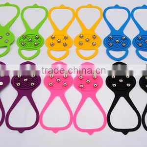 Calabash Shape 5 Teeth Antiskid Shoe Covers,Winter Safety Silicone Crampons thumbnail-4