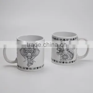 DIY Cermaic Mugs for Promotion, 11oz Stoneware Mug With Special Pens thumbnail-2