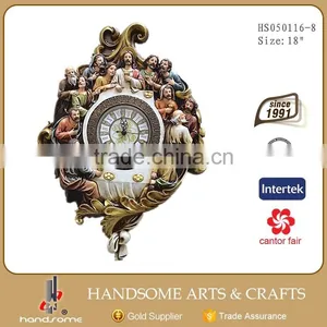 18 Inch Resin Home Decorative Religious Items Last Supper Wall Clock thumbnail-1