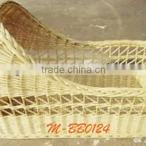 Hand Made White Baby Wicker Basket thumbnail-2