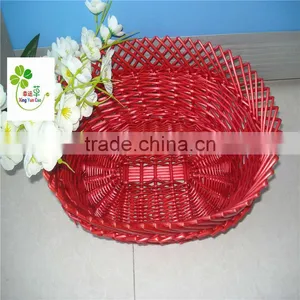 Set of 3 Color Wicker Storage Fruit Basket thumbnail-1