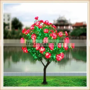 SJM0912185 Guangzhou Garden Supplies Large Plastic Artificial Plants LED Plants With Silk Blossom Flower thumbnail-1