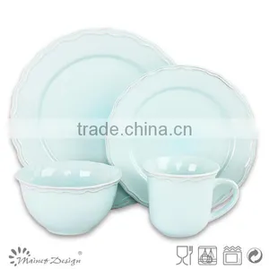 Ceramic 4person 16pcs Two-tone Glaze Dinner Set thumbnail-3