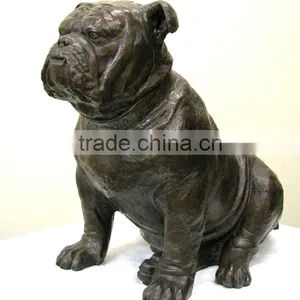 Handicraft Bulldog Life Size Dog Statues Bronze Sculpture thumbnail-2
