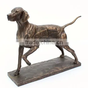 Antique Brass Dog Statue Cna be Customized VSL-033 thumbnail-1