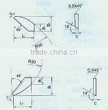 Tungsten Carbide Tipped Blade for Wood Cutter-90 V Shape Blade(1424)- Carol thumbnail-1