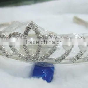 Metal Fashion Rhinestone Wedding Tiaras Bridal Hair Crown thumbnail-1