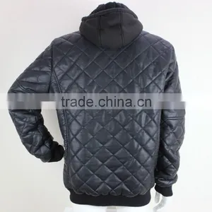 HOT Men Black Fashion XXX Leather Jacket thumbnail-5