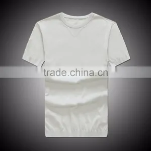 Custom 100% Fine Cotton White Plain t Shirt thumbnail-1