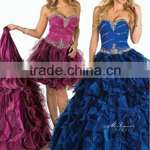 Orangza V-neck Latest Design Formal Evening Gown thumbnail-2