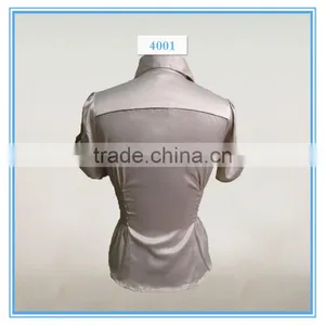 Satin Fabric Uniform Cutting Office Blouse Ladies thumbnail-2