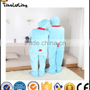Wholesale Flannel Doraemon Pajamas One Piece Cartoon Pajamas Cat Onesie Pajamas thumbnail-2