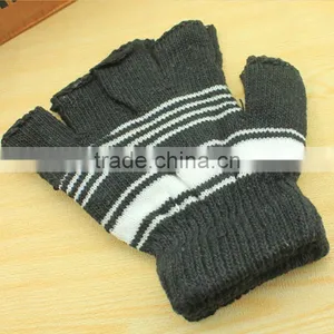 TC13030 Fashion Half Finger Kids Gloves Cheap Winter Knitting Warm Kids Winter Gloves Wholesale thumbnail-2