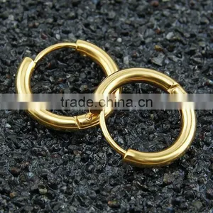 Zm53246a Circle Shape Hoop Earrings Women Wholesale Gold Color Earrings thumbnail-1