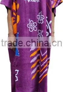 100% Cotton Terry Funny Printing Adult Hooded Poncho Beach Towel thumbnail-2