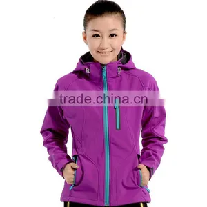 100 Polyester Women Outdoor Sportswear Jacket Soft Shell Jacket thumbnail-1