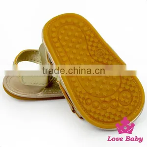 Wholesale Summer Plain Golden Tassel Infant Soft Sole Prewalker Barefoot Toddler Shoes Newborn Baby Sandals thumbnail-1
