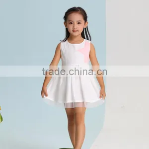 2017 Summer New 100%cotton Simple Design Baby Girl Dress thumbnail-1