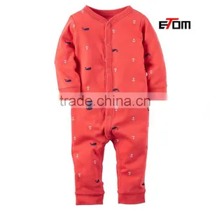 1524 OEM Baby Clothes Newborn Boys 100% Cotton Print Baby Jumpsuit Long Sleeve Infants Clothing& Toddlers Baby Onesie thumbnail-1