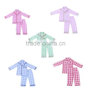2017 Kaiyo Wholesale Kids Children's Boutique Clothing Baby Clothes Girl Ruffle Set Newborn Children Suit thumbnail-1