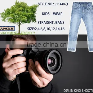 Snow Wash Kids Children Boys Girls Ealatane Jeans thumbnail-1