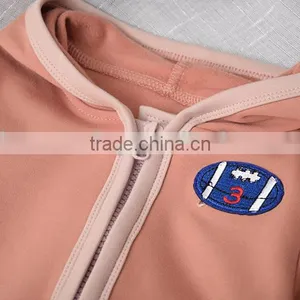 Wholesale Hooded High Quality Cotton Long Sleeve Baby Playsuit thumbnail-4
