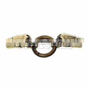 China Hook Clasps For Leather Bracelet Skull Halloween Antique Bronze 8.0cm x 25.0mm3 Sets thumbnail-1