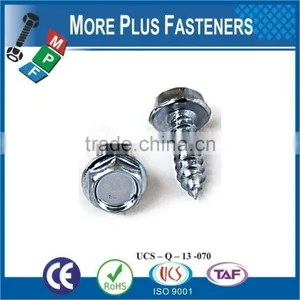 Made in Taiwan Bright Zinc Stainless Steel Zinc Plated Flange Hex Taping Screw thumbnail-5