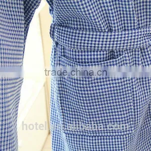 Cotton Yarn Dyed Bathrobe for Hotel and Spa thumbnail-4