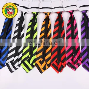 Striped Party Favor Mens Zip Skinny Ties thumbnail-2