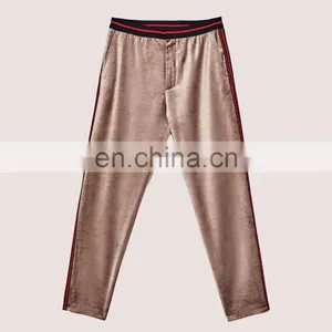 Wholesale Dongguan Custom Man Casual Velvet Trousers With Side Stripes thumbnail-6