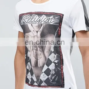 2016 Wholesale Custom High Quality Tshirt 95% Cotton 5% Spandex Men Printed t Shirt thumbnail-1
