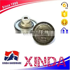High Quality Plating Round Metal Jeans Button for Suspender Trousers thumbnail-3