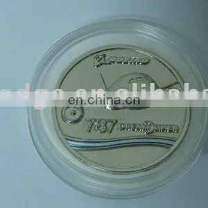 Wholesale Custom Army Metal Challenge Coin for Sales, Airplane Metal Double Side Silver Coin Cheap Price thumbnail-1