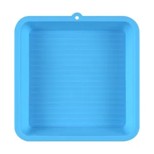 Free Sample Food Grade Heat Resistant Nontoxic Silicone Cake Mold Baking Mousse Pudding Mold Tool Square Fruit Pie Plate thumbnail-4