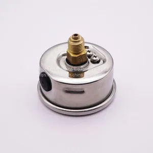 60mm Axial Back Connection Stainless Steel Oil Filled Anti-shock Pointer Pressure Gauge With Dual Scale thumbnail-2