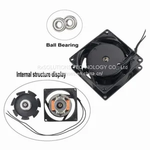 Black 8CM 8025 Ball Bearing Computer Case Cooling Fan With 1300RPM thumbnail-4