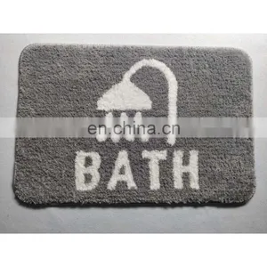 Factory Manufacture Soft Modern Non-slip Comfortable Bathroom Washable Microfibre Bath Mat With TPR thumbnail-1